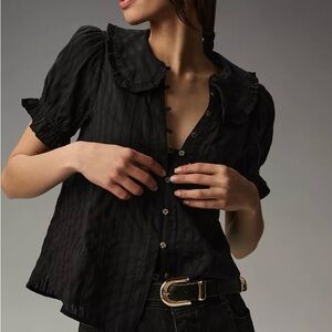 Anthropologie Pilcro Elegant Black Women's Top